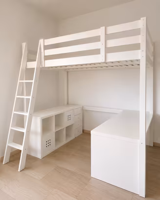 Letto a soppalco Ikea bianco 1 piazza e mezza