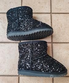 Stivaletti bambina neri con paillettes Taglia 28