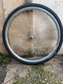 Ruota posteriore profilo alto misura 28