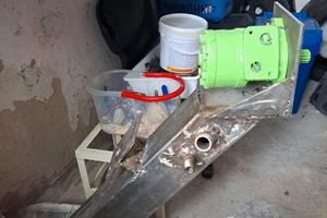 piede verricello idraulico con serbatoio 