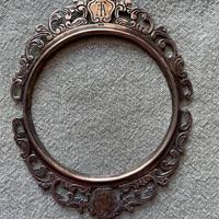 Cornice antica in argento 800 con iniziali