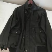 GIUBBOTTO IN PELLE NERO TAGLIA M NUOVO 