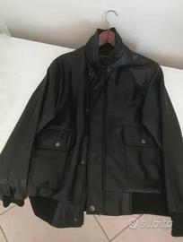 GIUBBOTTO IN PELLE NERO TAGLIA M NUOVO 