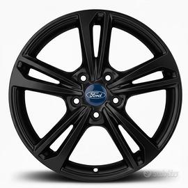 Cerchioni neri Ford fiesta 2017 black and white