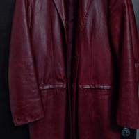 cappotto in pelle Versace 