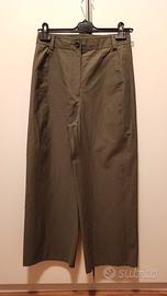 pantaloni culotte colore kaki