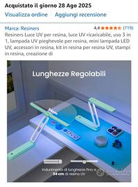 lampada UV per resina 