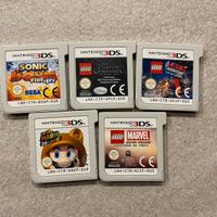 Lotto 5 Videogiochi Nintendo 3DS Sonic Lego Mario