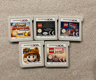 Lotto 5 Videogiochi Nintendo 3DS Sonic Lego Mario