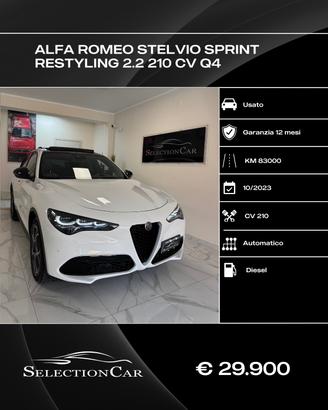 Alfa Romeo Stelvio 2.2 Turbodiesel 210 CV AT8 Q4 S