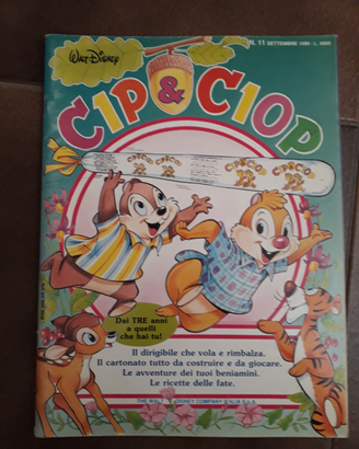 Fumetto comics mensile CIP&CIOP n.11 settembre1990