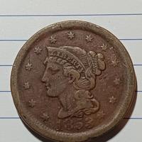 moneta da 1 centesimo 1853 usa