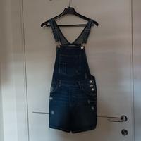 tuta in jeans pantaloncino 