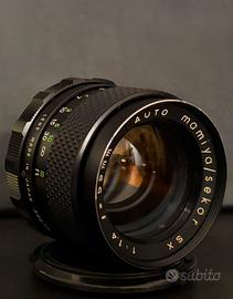 Mamiya Sekor SX 55mm f1.4 attacco M42 bokeh top