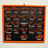 Quadro MotoGP 2026 3D - Calendario  23 Gare