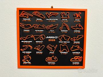 Quadro MotoGP 2026 3D - Calendario  23 Gare