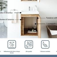 Mobiletto con lavabo per bagno