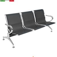 Sedie da attesa in acciaio colore nero 3 posti