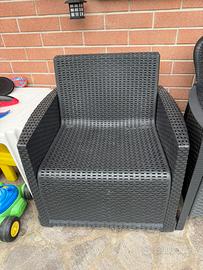 Due poltrone da giardino/balcone