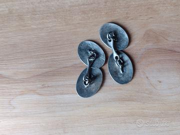 gemelli da uomo argento 800 e smalti anni '50