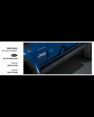 Pedane rock rails jeep rubico jl 4p K82215165AB