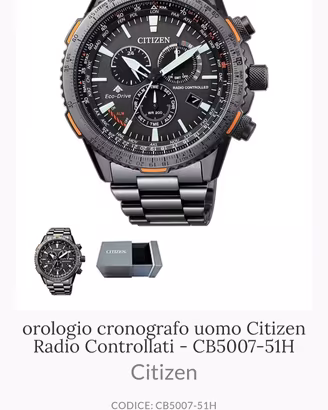 Cronografo Pilot con batteria solare  radiocontrol