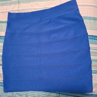 gonna celeste H&M elasticizzata 