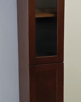 Mobile a colonna per bagno in legno massello 
