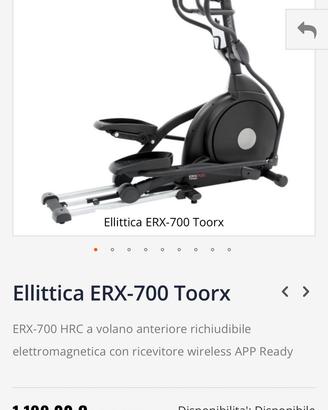 Ellittica ERX-700 Toorx - Pari a nuovo