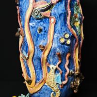 Grande Portaombrelli ceramica Vietrese