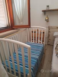 Lettino legno bianco nuovo