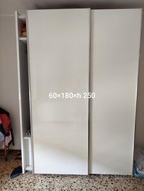 gurdaroba da camera da cm 60x180x250 laccato bianc