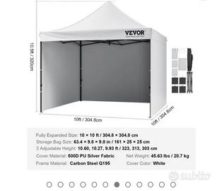 gazebo 3x3 pieghevole 