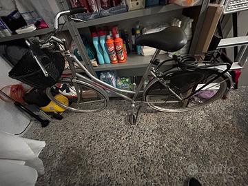 Bicicletta con cestino canna bassa