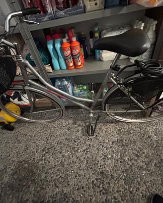 Bicicletta con cestino canna bassa