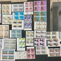 Lotto francobolli italiani quartine 1988