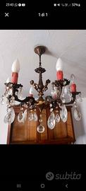 lampadario ottone