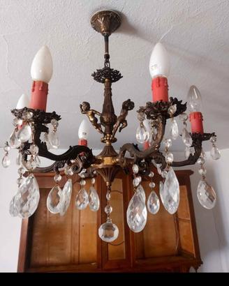 lampadario ottone