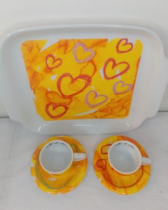 THUN Primo Amore Set 2 Tazzine con Vassoio