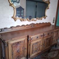 Credenza bassa 230x50 in Mogano Rinascimento