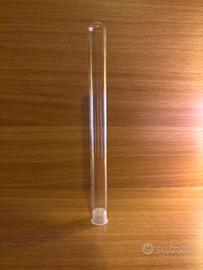 Tubo piccolo in vetro tappo plastica portavaniglia