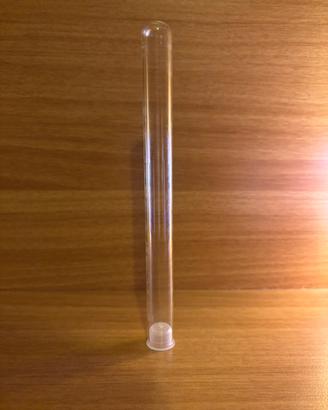 Tubo piccolo in vetro tappo plastica portavaniglia