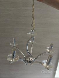 Lampadario argentato 