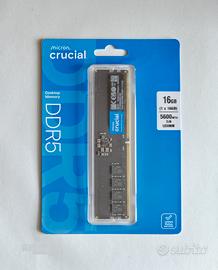 (SIGILLATO) Crucial 16GB 5600MHz RAM DDR5 Desktop