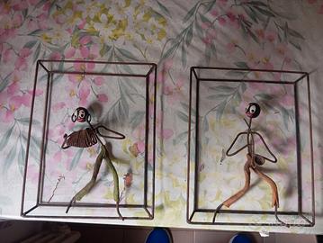 Lotto di sculture Folk Art / Outsider Art 