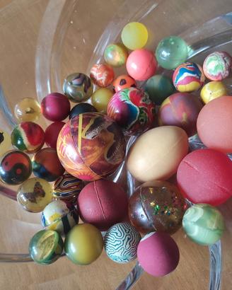 36 Palle magiche vintage. Superballs rimbalzanti