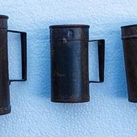 Set 6 antichi misurini dosatori + imbuto  '800/900