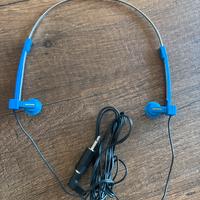 Auricolari Philips con archetto vintage colore blu