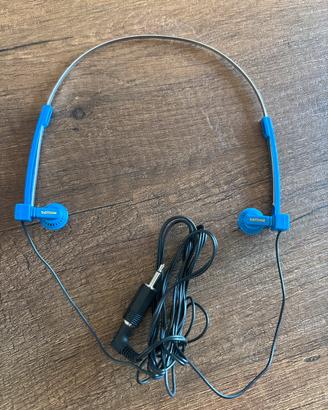 Auricolari Philips con archetto vintage colore blu