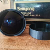 samyang fish eye cs lens multi coated 8mm f3.5